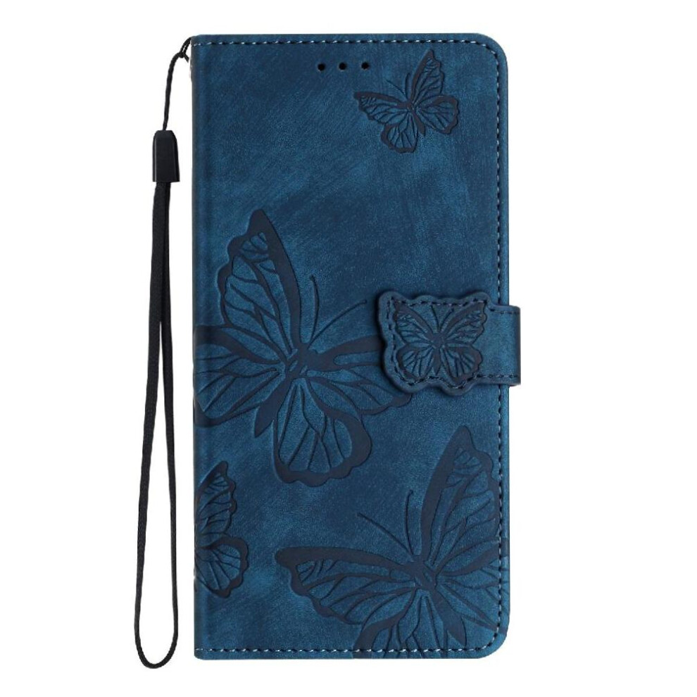 (Blue) Flip Case For Samsung Galaxy A56 5G Card Slots Holder Magnetic Closure Wallet Butterfly Pu Leather Blue 764563523986