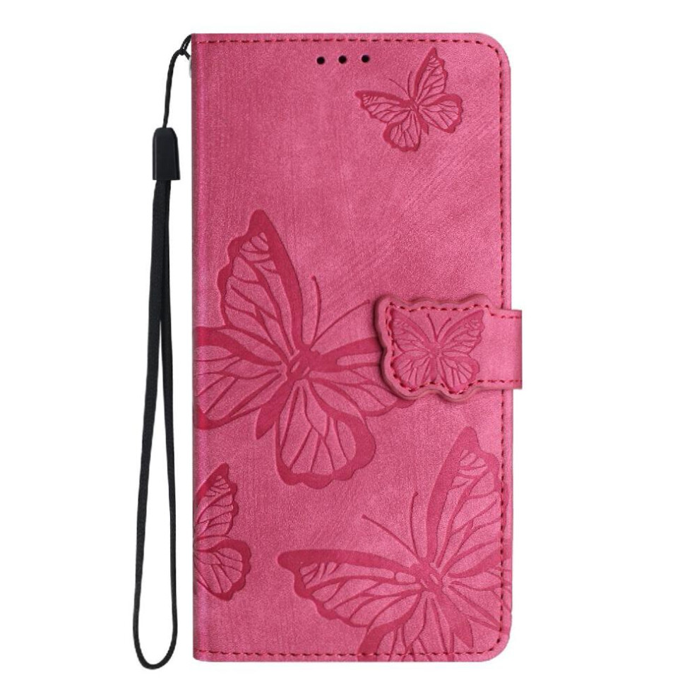 (Red) Flip Case For Samsung Galaxy A26 5G Card Slots Holder Butterfly Wallet Magnetic Closure Pu Leather Red 764563524051