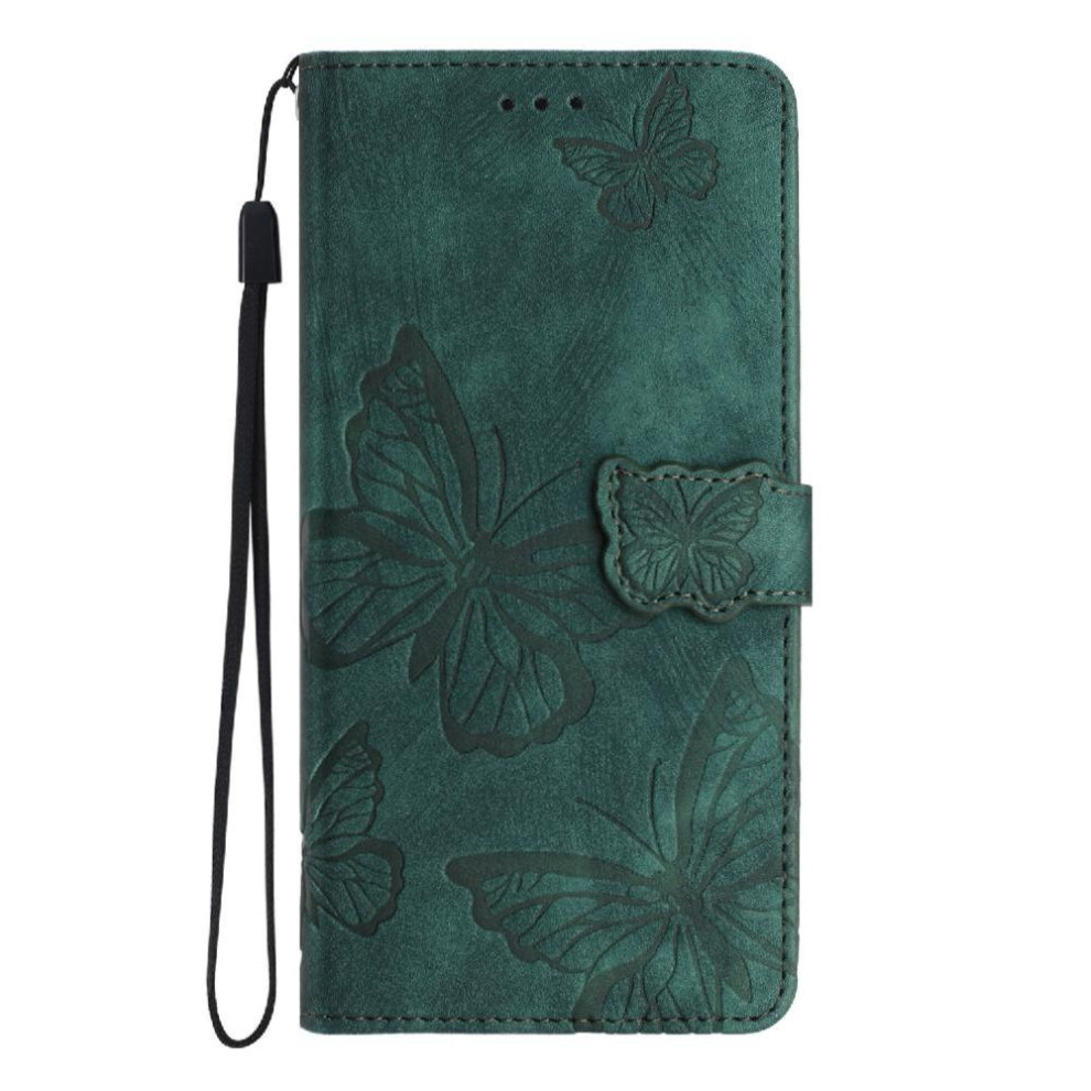 (Green) Flip Case For Samsung Galaxy A26 5G Card Slots Holder Butterfly Wallet Magnetic Closure Pu Leather Green 764563524082