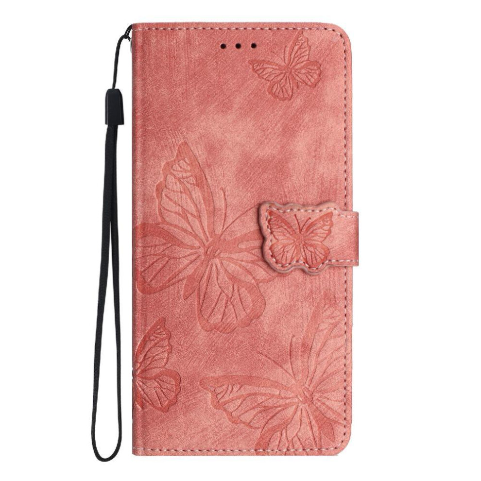 (Pink) Flip Case For Samsung Galaxy A26 5G Card Slots Holder Butterfly Wallet Magnetic Closure Pu Leather Pink 764563524068