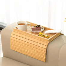 Multi -Use -Tassenhalter, Frühstücksfach & Sofa Design Für Getränke, Snacks, Telefone -Streifen Für Wohnkultur, Naturholz