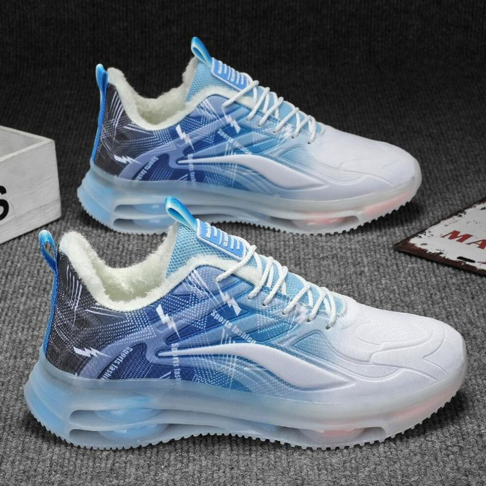 (blue, 38) Mens High-Trend Street Style Running Sneakers fleece inside Shoes