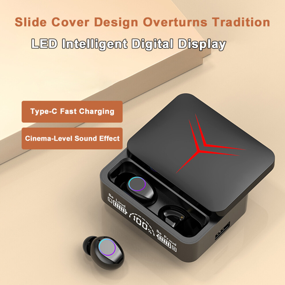 Wireless Gaming Earbuds with Mic Extra Long-lasting Battery Charging Case as Power Bank Touch Control HIFI BT5.3 Music Calls Computer   Ear