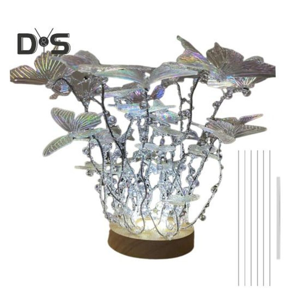 DIY Butterfly Night Light Set Handmade LED Light-up Butterfly Table Lamp for Bedroom Decor Women And Girls Birthday Gift