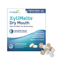 Oracoat XyliMelts Droge Mond Verlichting Bevochtigende Mondhechtdiscs 40 Stuks, Lichtzoet met Xylitol