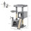 PawHut PawHut 111cm Kitten Activity Centre with Scratching Post Condo Hammock Grey 6
