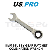 US PRO Tools 11mm Stubby Gear Combination Ratchet Spanner Wrench 72T 3897