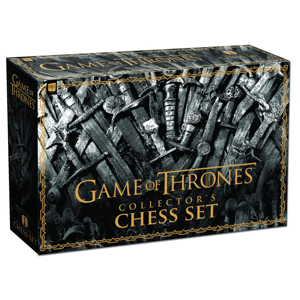 Usaopoly Game Of Thrones Collector's Chess Set | Collectible 32 Custom Sculpt Chess Pieces Hbo Game Of Thrones Tv Characters