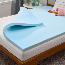 LINENSPA Memory Foam Matras Topper - 2 Inch Gel Infused Memory Foam - Zacht Gevoel - Koelend en Drukverlagend - CertiPUR Gecertificeerd - Slaapzaal E