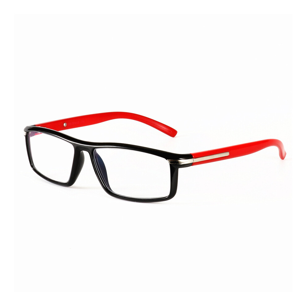 (+1.25, Red) Mens Business Photochromic Reading Glasses Rectangular Metal 0, +1.0 ~ +4.0