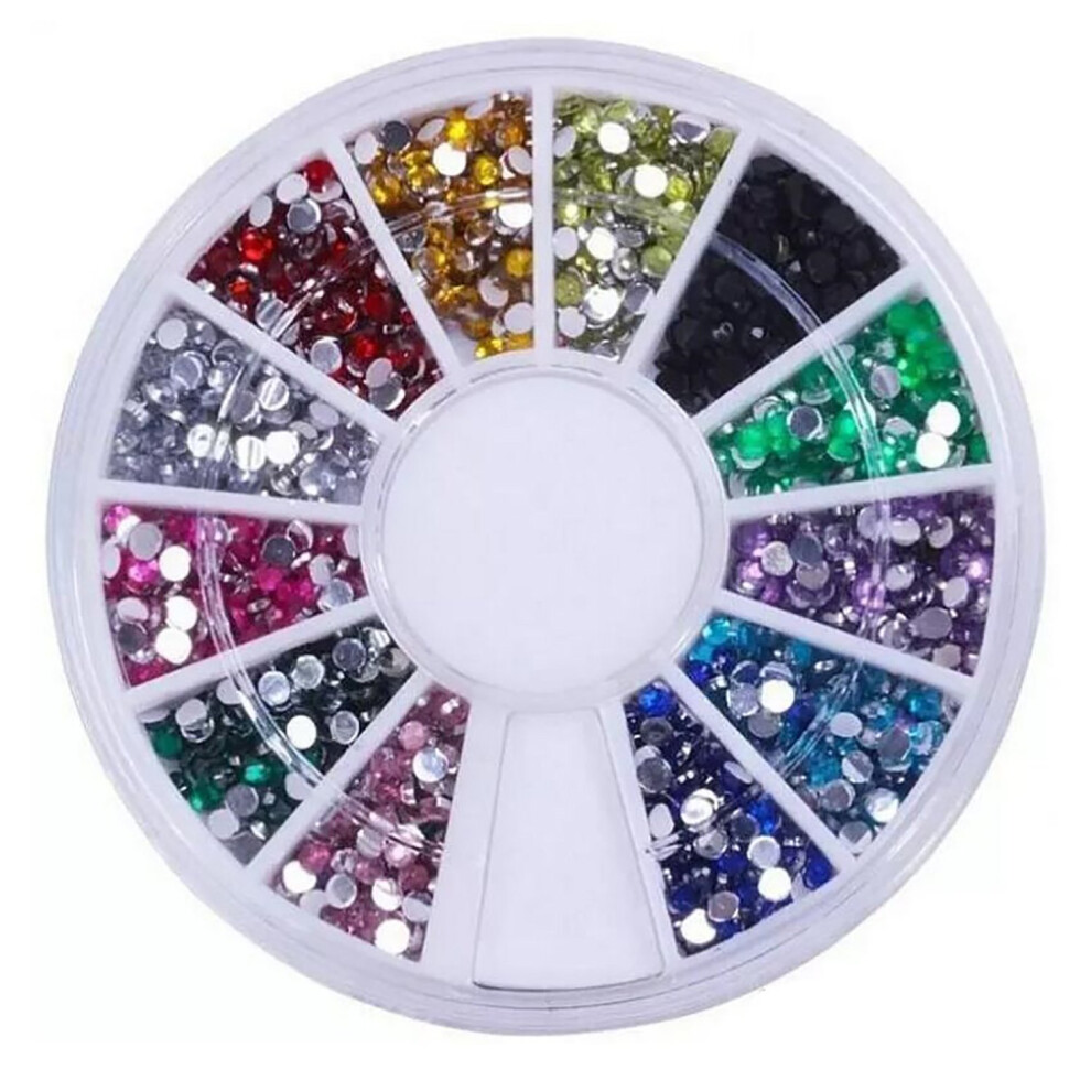 Oypla Nail Manicure Art Design Decoration Detail Gems Crystal Rhinestones Studs Kit