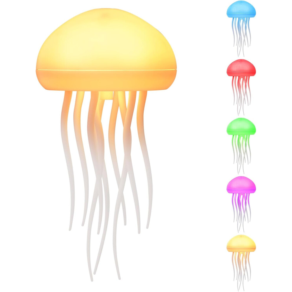 (Hanging) Jellyfish Lamp, Voice Control Jellyfish Lamp with Dancing Legs, RGB Gradient Jellyfish Bedside Lamp, Rechargeable Jellyfish Table Lamp