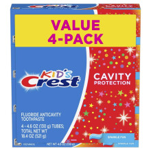 Crest Kids Kariesschutz-Zahnpasta, funkelnder Geschmack, 128 ml, 4er-Pack
