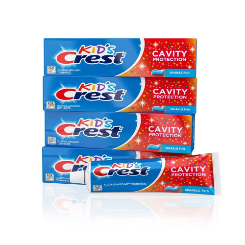 Crest Kids Cavity Protection Toothpaste, Sparkle Fun Flavor, 4.6 Oz 4 Pack 1