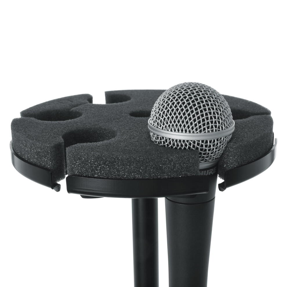 Plateau multi-microphones Gator Frameworks GFW-MIC6TRAY con  u pour contenir 6 micros