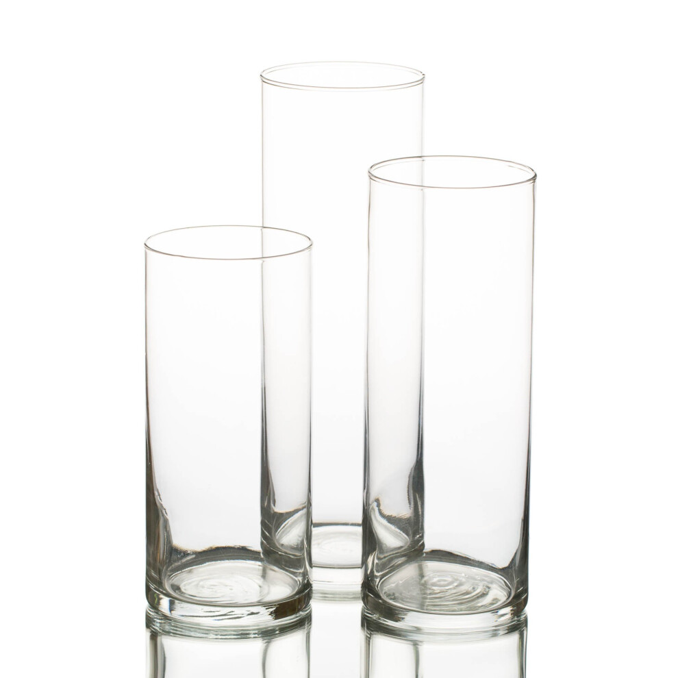 Eastland® Vaso Cilindrico In Vetro, Set Di 3-image
