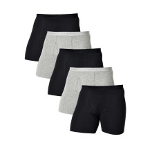 Comfneat frfi 5-csomag bokszol rvidnadrg szuper elasztikus fehrnemu pamut spandex cmke (feketerke melange csomag-5 m)