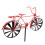 Iron Bicycle Wind Spinner Red Garden Decor 4