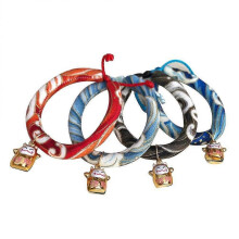 Pet Cat Dog Collar Handmade Japanese Style Flower Collar Necklace with Bell Adjustable Collar Size L (random Color)