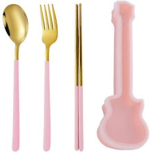 Portable Cutlery Set - Reusable Travel Utensils Cutlery Set with Case - Stainless Steel Chopsticks Set