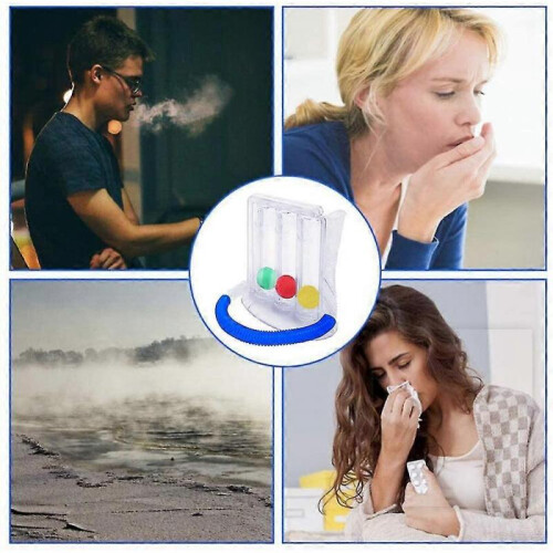 Breath Trainer for Breathing Exercises - Lung Trainer 3 Chamber Breathing Exercise Device 1