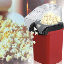 Popcorn Popper Machine, 1200W Oil Less Reusable Electric Hot Oil Popper 2 Min Fast Hot Air Popcorn Popper Maker High Explosive Rate Popcorn