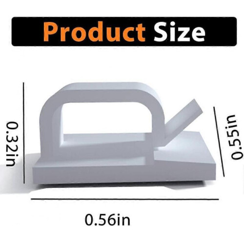50pcs Cable Clips, Adhesive Cable Organizer Cord Holder, Durable Strong Cable Wire Management 1