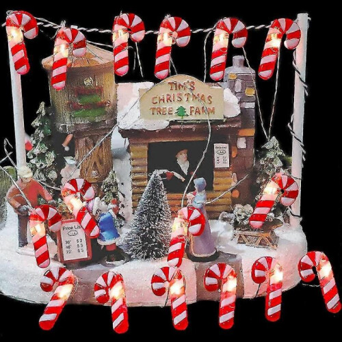 Christmas Themed String Lights, Candy Cane String , 9.8ft 30 Led, Battery Powered, Holiday Party 2