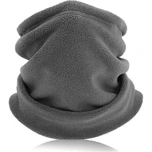 Winter neck warmer, double wool snow scarf, neck ear warmer