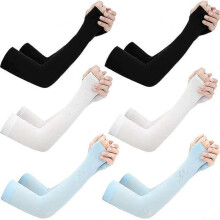 6 Pairs Uv Sun Protection Cooling Arm Sleeves - Upf 50 Arm Cover for Men Women Warm Sleeves Running