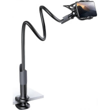 Phone Holder Bed Gooseneck Mount Cell Phone Clamp Clip for Desk, Flexible Long Arm Bedside, Overhead Mount Stand