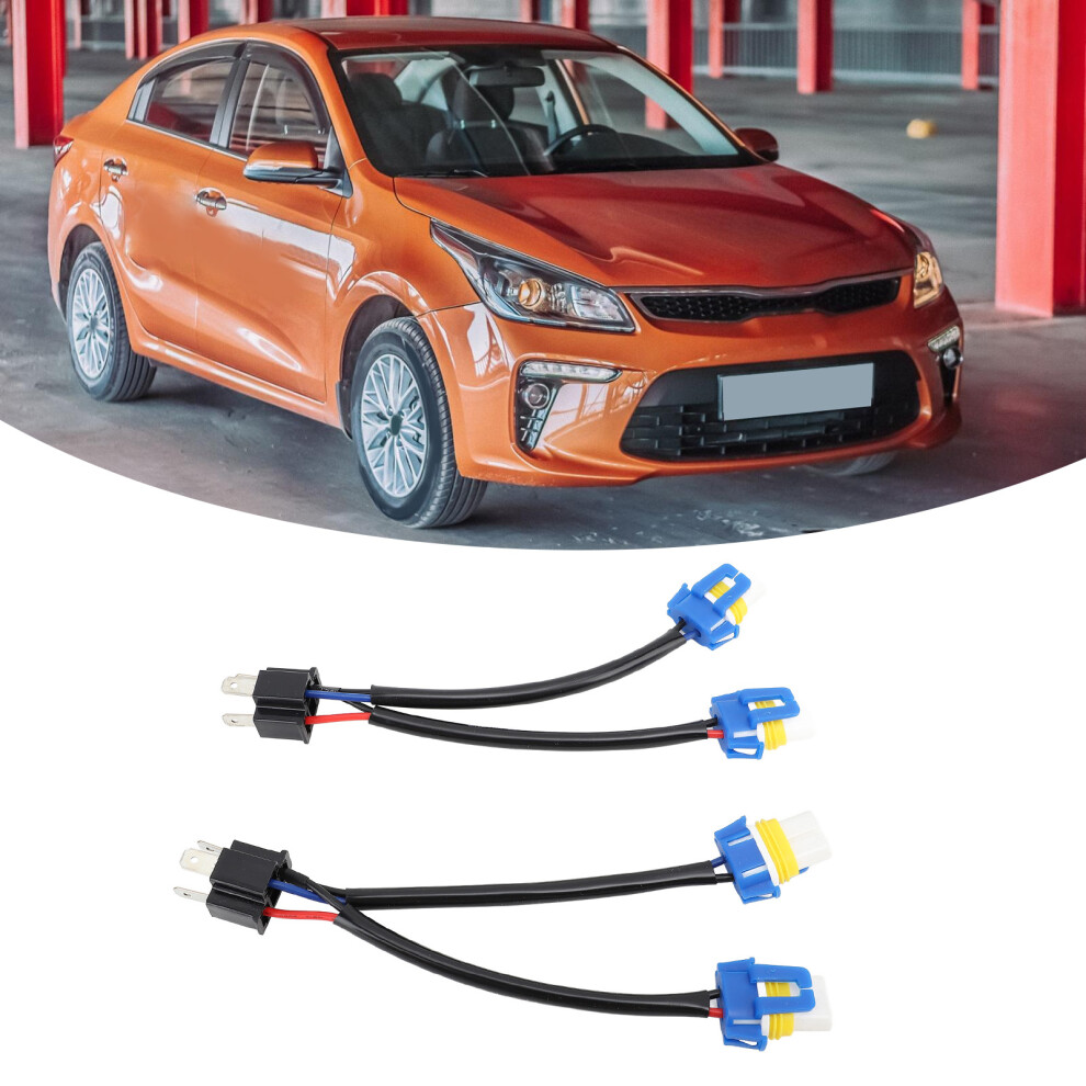 2pcs Headlight Bulb Conversion Wire 9003 H4 TO 9005 9006 Two Harness Headlight Bulb Conversion Sockets