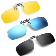 3 Pack, Clip On Flip Up Polarized Lens for Uv Protection Sunglasses