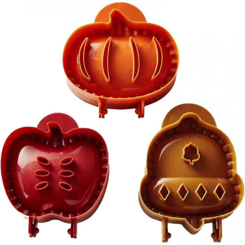 Pie Molds Set, Dumpling Maker,Fall Hand Pie Molds Apple,Acorn & Pumpkin,Dough Presser 2