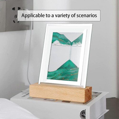 Moving Sand Art Decorative Night Light Dimmable 3D Deep Sea Sandscape Motion Display Artistic Decor 2