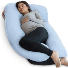 Pharmedoc Women Pregnancy Pillow, U-Shape Full Body Pillow and Maternity Support Back, Hips, Legs, Belly Detachable Grey