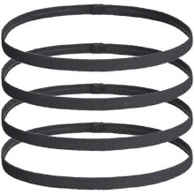4 Pack Sports Headband, Black Elastic Hairband, Thin Sports Headband Anti-Slip Running