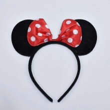 mickey Ears Headband Hair Accessories Mickey Mouse Headband Minnie Bow, Red, 20*19cm