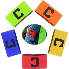 Set of 5 Unisex Captain Armbands C Captain Armbands Multicolor Adjustable Sports Captain Armbands