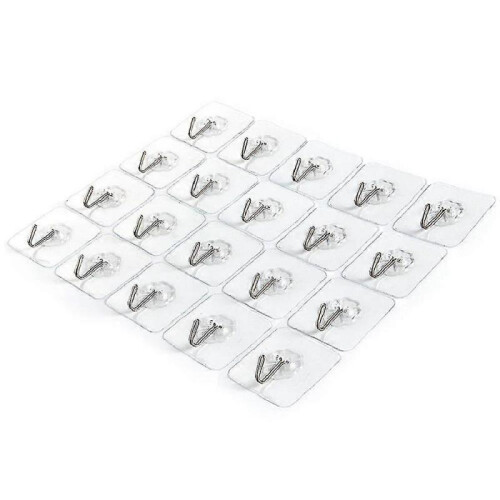 Removable Waterproof Reusable Stainless Steel Hooks 20pcs