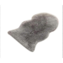 Fluffy Faux Fur Sheepskin Rug Living Room Bedroom Floor Carpet Rugs Home Decorlight gray