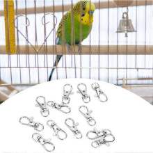 12 Pieces of Pet Bird Cage Metal Hook Clip Iron Anti-Escape Pet Bird Cage Door Lock