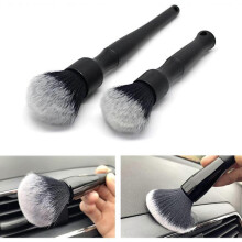 car Cleaning Brush 2 Pieces, Detail Cleaning Brush Set, Car Detailing Brush for Car Interior Beauty And Maintenance, Long And Short Handle