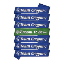 New Arrival6+1 Groom To Be And Team Groom Sash Set Wedding Stag Night Bachelor