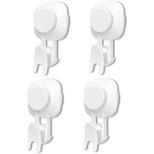Suction Cup Hooks-Removable Vacuum Suction Cup Hooks Heavy Duty-Waterproof Shower Hooks for Hanging-Strong Window Glass Kitchen Bathroom Hooks-4 Pack