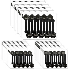 300 Pcs Lollipop Sealing Labels Hand Made Stickers Labels, Handmade Black Cake Stickers Food Sealing Labels, for Cookie Candy