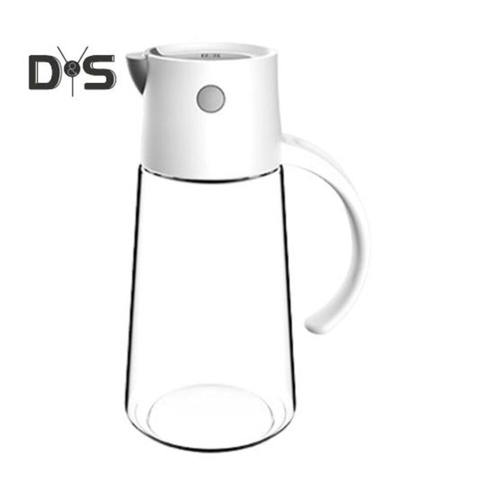 (white) Glass Oil Bottle Dispenser Barbecue Mixing Condiment Bottle 550ml BPA-Free Soy Sauce Spray Oiler Odorless Oil Container Kitchen Cooking Seasoning