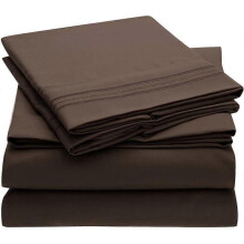 Twin Sheet Set - Kids Bedding Set for Boys and Girls - Extra Soft Cooling Bed Sheets - Wrinkle, Fade, Stain Resistant - 3 Piece (Twin, Brown)