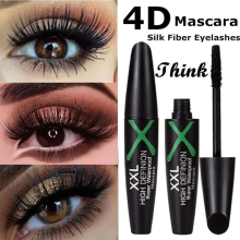 4D Mascara Waterproof Silk Fiber Thick Lengthening Smudge Proof