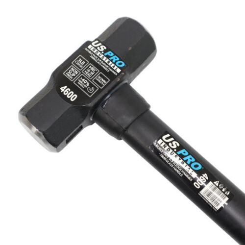 US PRO INDUSTRIAL Double Face 3Lb Sledge Hammer Fibreglass Handle 4600 2